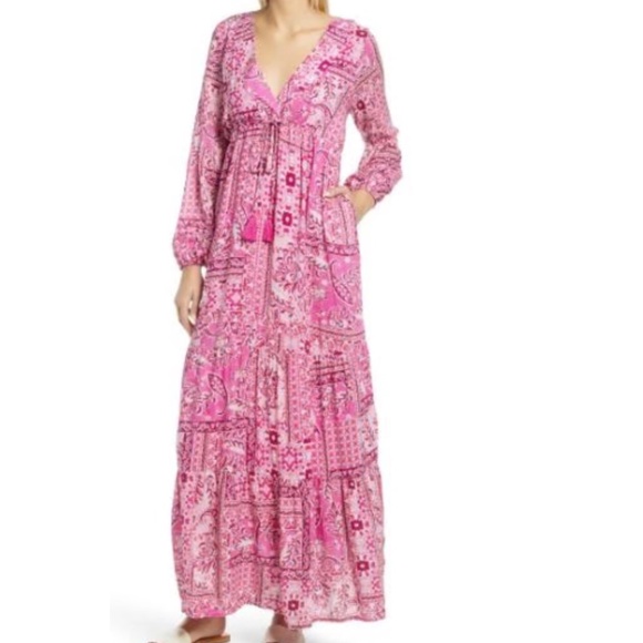 Anthropologie Pink Maxi Dress, BTFL-Life Size Small - Picture 2 of 7